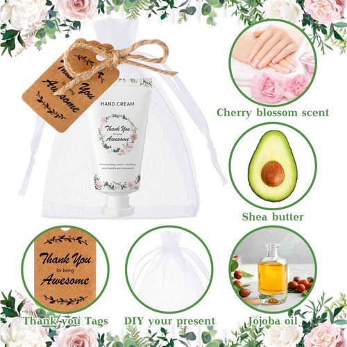 Dansib 48 Sets Employee Appreciation Gifts Thank You Team Gifts Hand Mini Lotion Bulk Inspirational Travel Size Hand Cream for Christmas Stocking Stuffer Employee Coworker Team Staff Teacher(Classic)