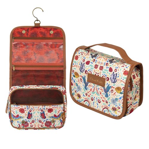Grupo Erik Frida Kahlo Travel Toiletry Bag | Flower Hanging Toiletry Bag with Swivel Hook, 100% Waterproof | Cosmetic Pouch