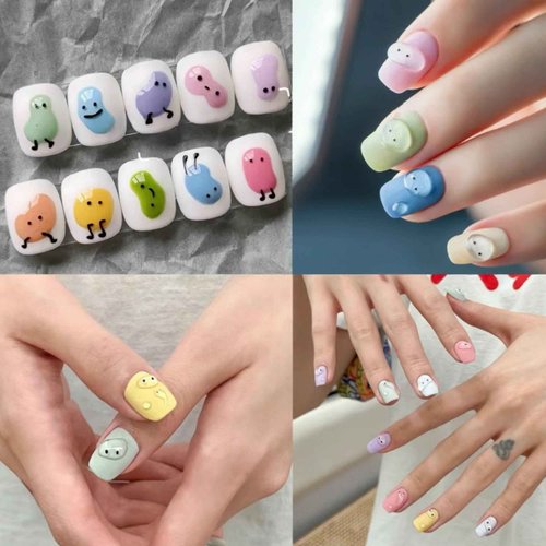 Dedyel Jelly Water Droplet Nail Art Stickers Cute Jelly Self-Adhesive Nail Stickers for Women Girls Kids Nail Art Decorations