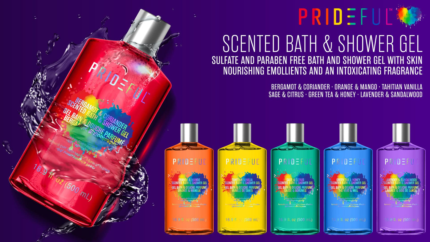 Prideful Scented Bath & Shower Gel 16.9 oz (Bergamot & Coriander)