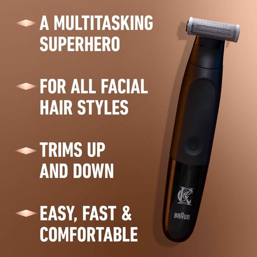 King C. Gillette All-in-One Styler Beard Trimmer Razor Refill with 4-Directional Metal Razor Blades, 1 Cartridge (Pack of 2)