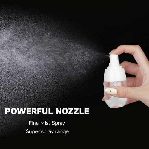 Small Spray Bottle, Fine Mist Mini Spray Bottles 1oz, Empty Plastic Travel SIze Stylist Sprayers Leak Proof Refillable Containers, for Toners Face Hair Perfume Skincare Cosmetics (Clear, 3Pcs)