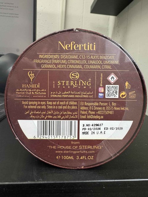 Hamidi LEGACY NEFERTITI Eau De Parfum Spray 100ML (3.4 OZ) Long Lasting Perfume for Women & Men, Embrace The Legendary Beauty & Regal Grace, Unisex Perfume.
