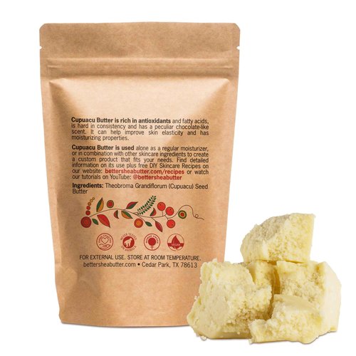 Cupuacu Butter Raw, Pure & Unrefined for Hair Growth & Dry Skin on Body and Face - Brazilian Body Butter Base for DIY Lotion and Soap Making - Cupuaçu Butter 16 oz