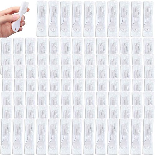 Patelai 200 Pcs Handle Toothbrush Thumbprint Individually Packaged Security Toothbrush Bulk with Short Handle Soft Bristles for Portable Travel Teeth Cleaning, Mini Size