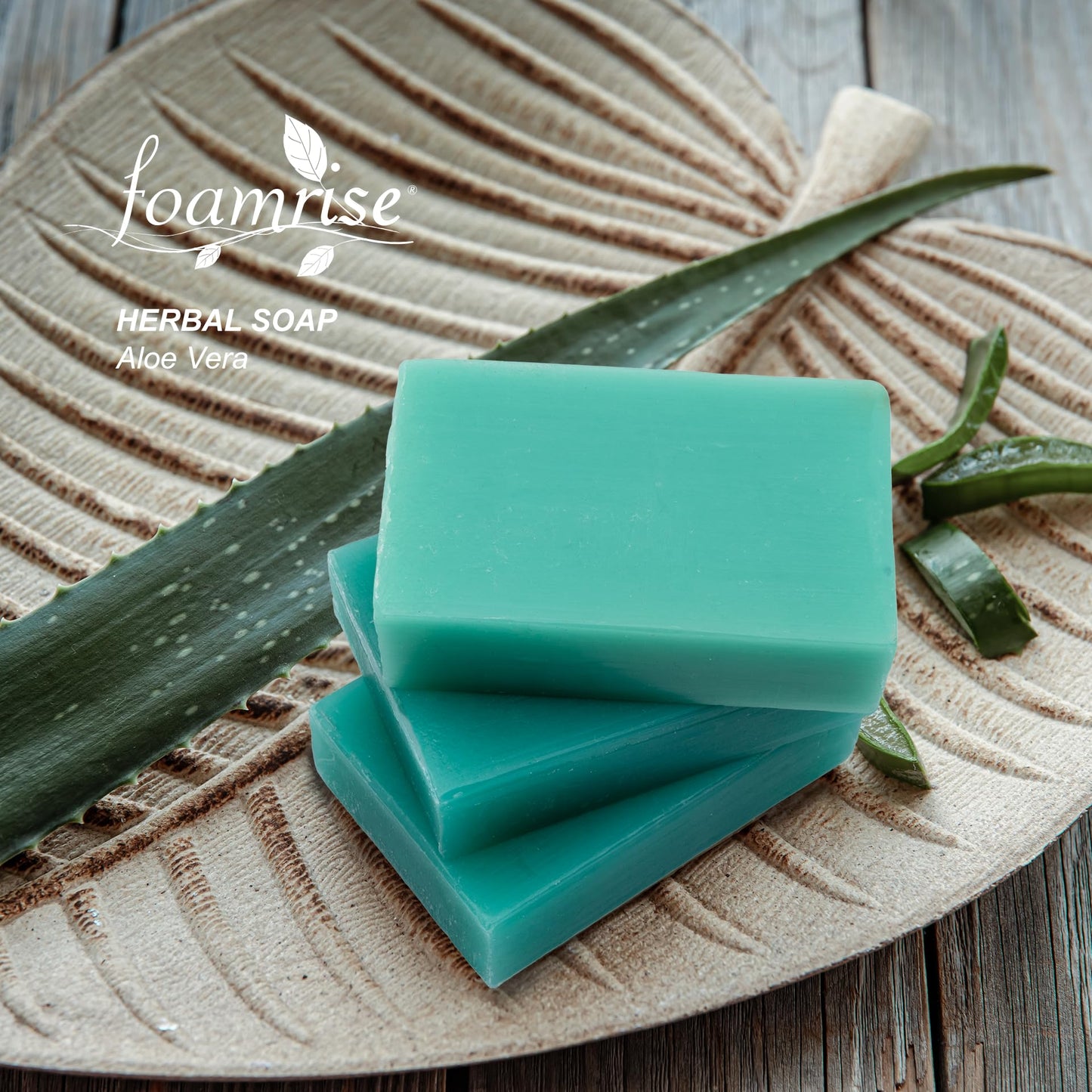 foamrise Moisturizing and Soothing, Various Skin Types, Aloevera Soap Bars, Handmade Soap With Premium Quality, Rich Glycerin Content, Natural, Pack of 3