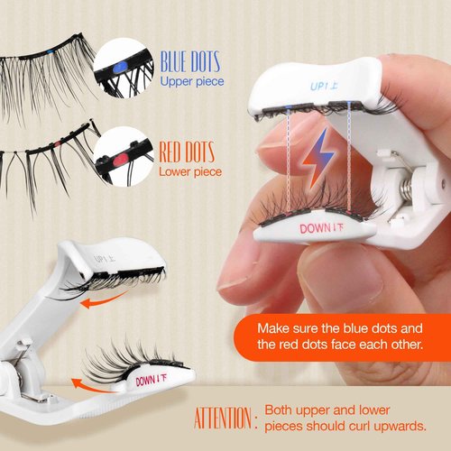 LASHVIEW Magnetic Eyelashes with Applicator, Soft Magnetic Lashes Natural Look Comfortable & Secure Fit Easy to Apply Reusable（XYT01)