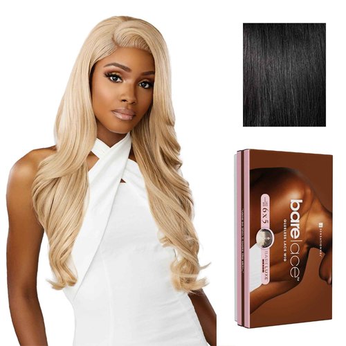 Sensationnel Bare Lace 6X5 Lacewig - Unit 1 Lacefrontal Glueless Synthetic 180 Degree Preplucked Hairline (1 JETBLACK)