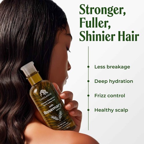 Carolayage Rosemary Shampoo for Hair Growth & Strength | Sulfate-Free, Paraben-Free, Silicone-Free | Infused with Red Onion Extract, Biotin & Rosemary | Reduces Hair Loss & Supports Scalp Health