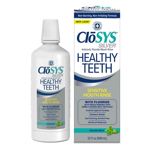 CloSYS Healthy Gums Oral Rinse Mouthwash - 32 Fl Oz & Healthy Teeth Oral Rinse Mouthwash - 32 Fl Oz