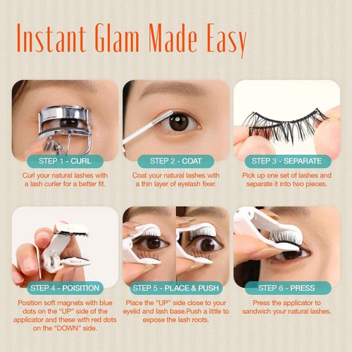 LASHVIEW Magnetic Eyelashes with Applicator, Soft Magnetic Lashes Natural Look Comfortable & Secure Fit Easy to Apply Reusable（XYT01)