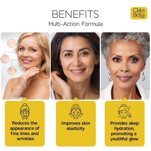 Clara Bella Health Multi-Action Facial Cream, for Dry Skin 1.6 fl oz, Multi Peptide & Amino Acid