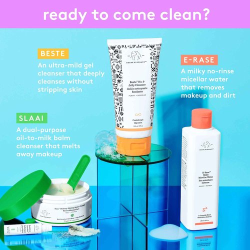 Drunk Elephant Slaai Makeup Melting Butter Cleanser for Women - 3.8 oz Makeup Remover | Nourishing Balm Cleanser | Removes Makeup & Impurities