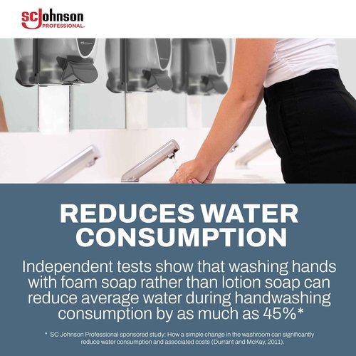 SC Johnson Professional Refresh Clear FOAM, Foam Hand Wash, Foaming Hand Soap, 1 Liter Cartridge, 2 Count, for Professional Use Only