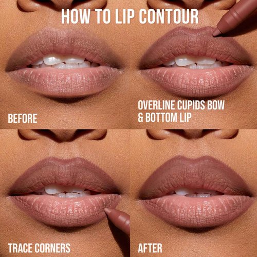 Huda Lip Contour Duo Blushed Pinks - 2 Mini Lip Pencils in Muted Pink and Pinky Brown