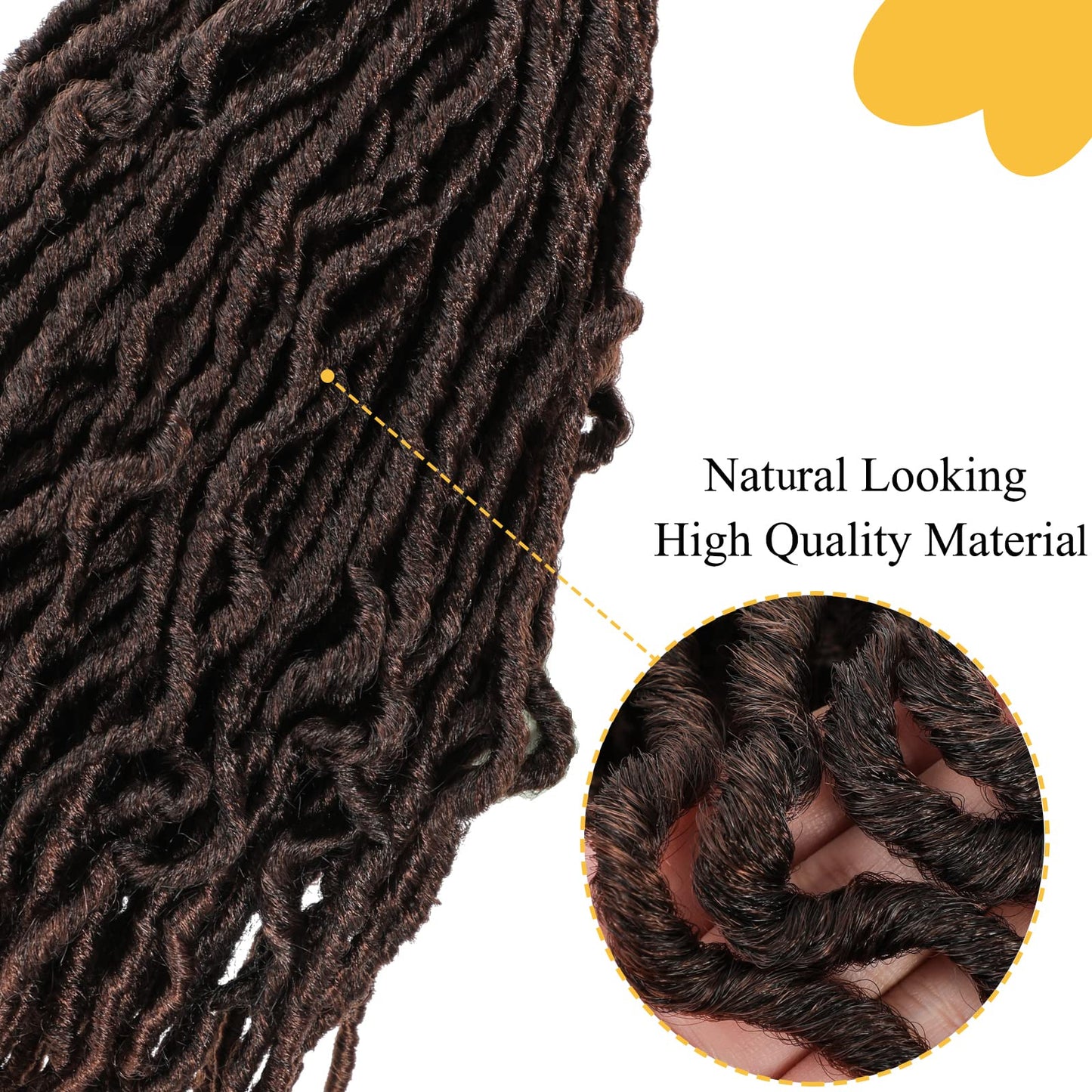 Soft Locs 7 Packs New Soft Locs Crochet Hair Pre Looped T30 Soft Faux Locs Crochet Hair for Women Crochet Braids Synthetic Hair Extensions/T30