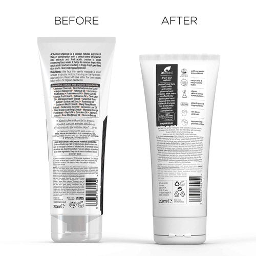 DR ORGANIC Charcoal Face Wash, 0.2429 kg,DR00545