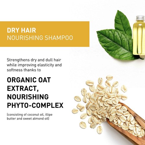 INSIGHT Clean Beauty Nourishing Shampoo for Dry Hair with Organic Oat Extract, Vegan, 13.5 fl oz