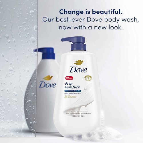 Dove Advanced Care Hand Wash Deep Moisture Pack of 3 for Soft, Smooth Skin More Moisturizers & Body Wash with Pump Deep Moisture For Dry Skin Moisturizing Skin Cleanser