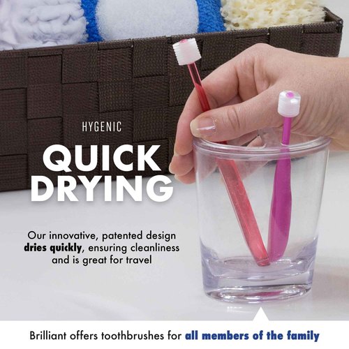 Brilliant Oral Care Child Toothbrush with Soft Bristles and Round Head, for a Kid Approved, Easy to Use All-Around Clean Mouth, Ages 2-5 Years, Pink Lime Lilac, 3 Pack