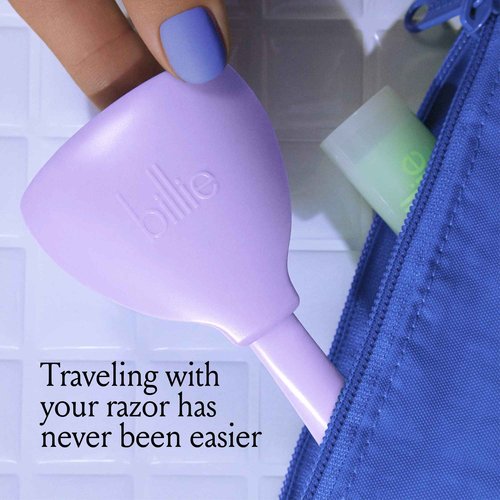 Billie Women’s Razor Refill Blades 5-Blade Cartridges - 8 count & 5-Blade Women’s Razor Travel Case - DreamPop