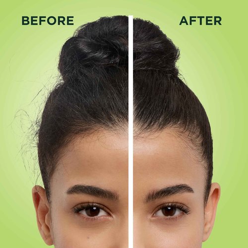 Garnier Fructis Sleek & Shine Shampoo (22 Fl Oz), Conditioner (21 Fl Oz) + Frizz Tamer (0.28 Fl Oz) Set for Frizzy, Dry Hair, Plant Keratin (3 Items), 1 Kit (Packaging May Vary)