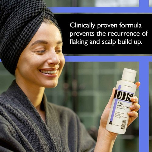 DHS SAL Shampoo - Maximum Strength for Psoriasis, Eczema, and Dandruff/Medicated Anti-Dandruff Shampoo Reduces Oil, Treats Itchy Scalp with Salicylic Acid/PBA-free, Fragrance-free / 4oz