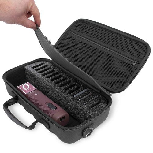 CASEMATIX Hair Clipper Guard Blade Holder Case For Barbers and Stylist Compatible with 14 Metal Andis, Oster, Wahl, Babyliss Detachable Clippers Metal Guards, Barber Case For Clippers and Accessories