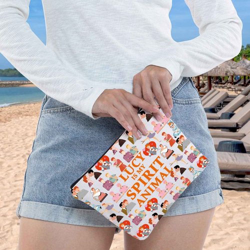 WZMPA Funny Lucy Fans Cosmetic Bag Lucy TV Show Fans Gift Lucy Is My Spirit Animal Zipper Pouch Makeup Bag For TV Series Fans (LUCY Spirit F)
