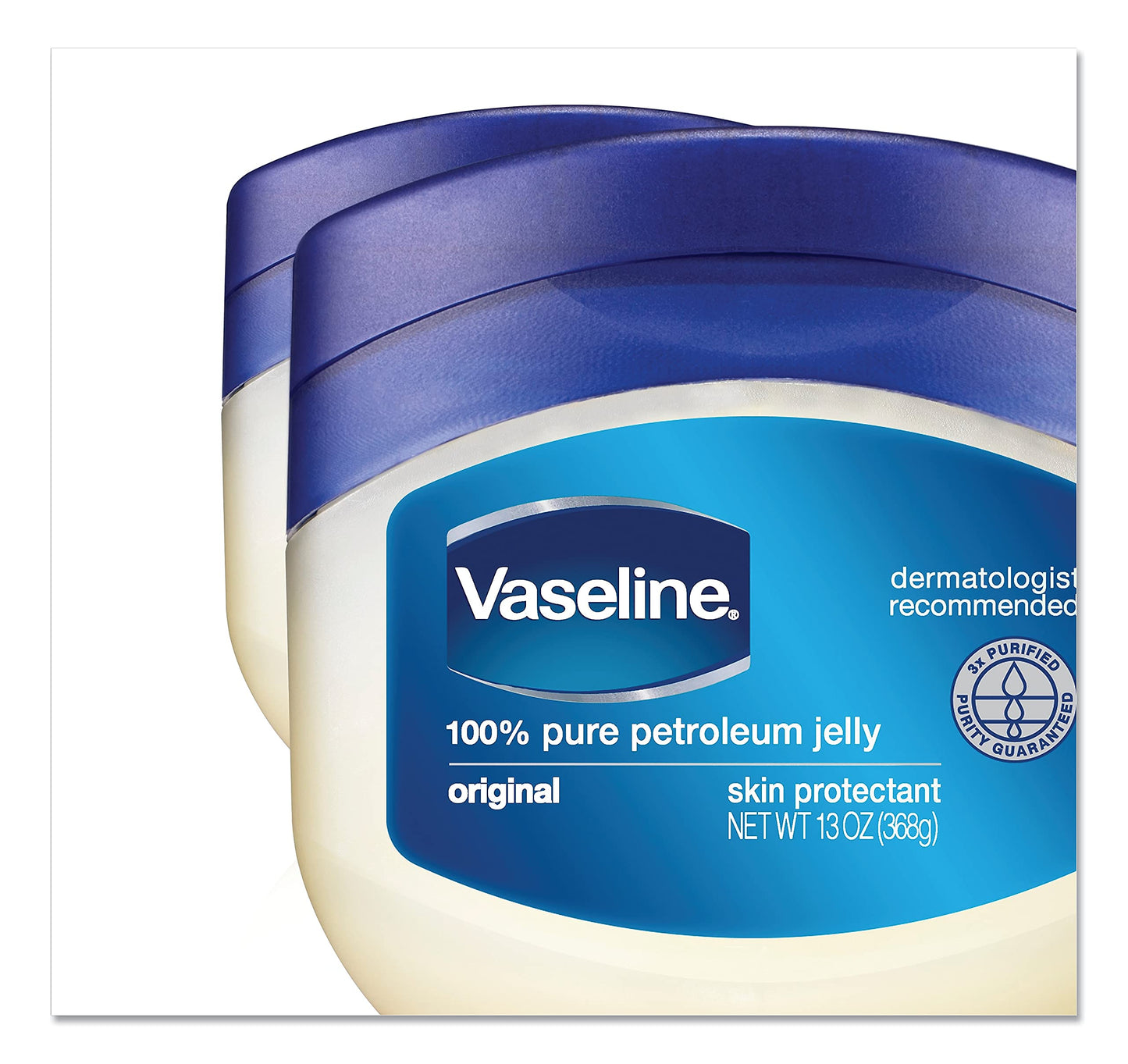 Vaseline Original Petroleum Jelly 13 oz - Hypoallergenic Moisturizer for Dry Skin, Non-Comedogenic Gel