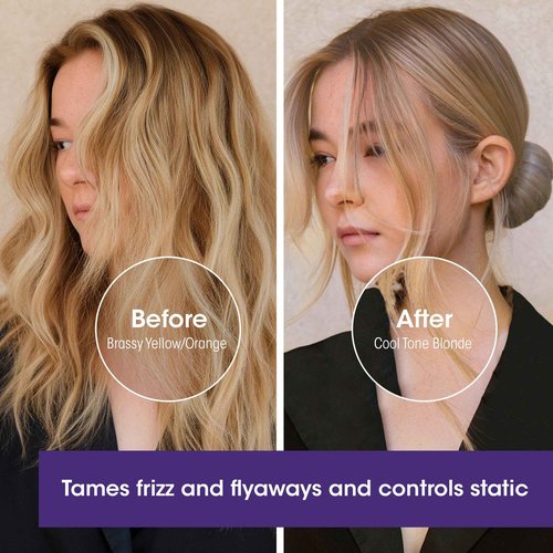 GIOVANNI Color Chic Purple Shampoo, Conditioner, & Styling & Toning Foam for Blonde, Gray, Silver & Bleached Hair, Reduces Brass Tones, Adds Shine, Vegan - 13.5 fl oz & 7 fl oz Mousse (Set of 3)