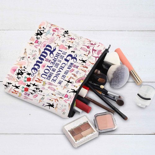 G2TUP Ballet Girl Make Up Cosmetic Bag Dancer Gifts for Women Girls Motivational Quote Gift for Dance Team (Hope You Dance)