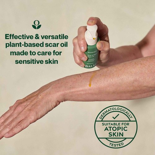 Balmonds Scar and Stretch Mark Oil 50ml - 100% Natural Blend of Rosehip, Borage and Sea Buckthorn Oils - Helps Improve The Appearance of Scars, Uneven Skin Tone, Acne Scars & Stretch Marks - (1.7 oz)