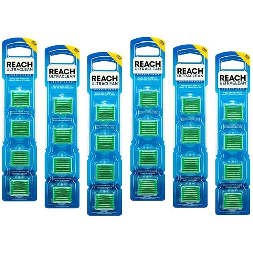 Listerine Ultraclean Access Flossers Disposable Heads Fresh Mint Crystals 28 Each (Pack of 6)