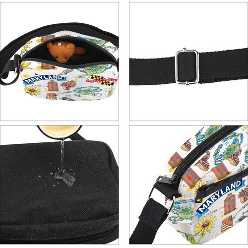 PWHAOO Maryland State Souvenirs Gift Maryland Makeup Bag Maryland Home Cosmetic Bag Maryland Tourism Gift Maryland Vacation Gift (Maryland BC)