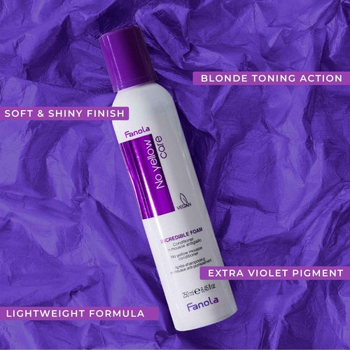 Fanola No Yellow Shampoo Bundle with No Yellow Incredible Foam