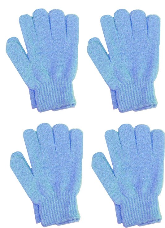 Aquasentials Exfoliating Bath Gloves (4 Pairs) (Blue Only)