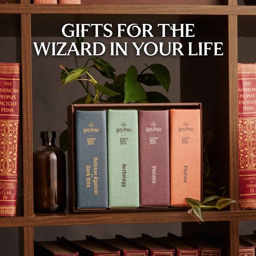 Every Man Jack Harry Potter Collectors Body Wash Gift Set - Includes 4 Body Washes with Clean Ingredients & Hogwarts Inspired Scents - Forbidden Forest, Charms, Herbology, Potions