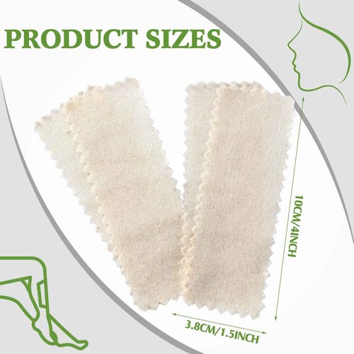 Teling 1000 Pcs Muslin Cloth Wax Strips for Waxing Tear Resistant Epilating Soft Muslin Strips for Women Men Face Eyebrow Lip Body Sugaring Hair Removal, 4 x 1.5 Inches