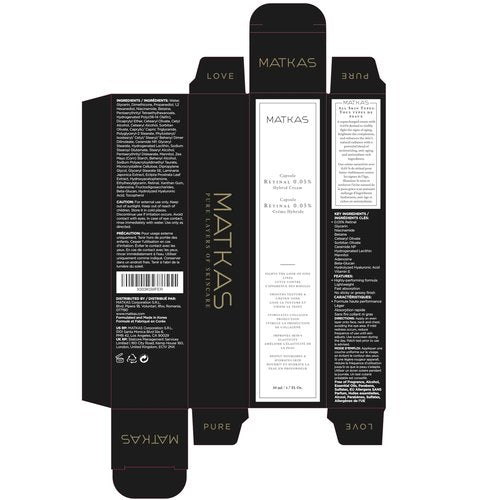 MATKAS Korean Active Capsule 0.05% Retinal Hybrid Face Cream - 1.7 Fl. Oz. Barrier Repair Night Cream, Korean Face Moisturizer for Anti Aging Wrinkle Repair, Niacinamide Serum + Ceramide Moisturizer