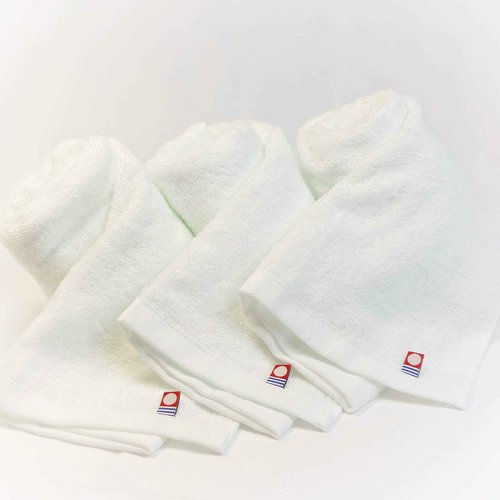 TSマネジメント Soft Airy Washcloths 100% Cotton White 13" x 30" Sets of 1, 3, 5 and 10 Towels Made in Imabari Japan (3)