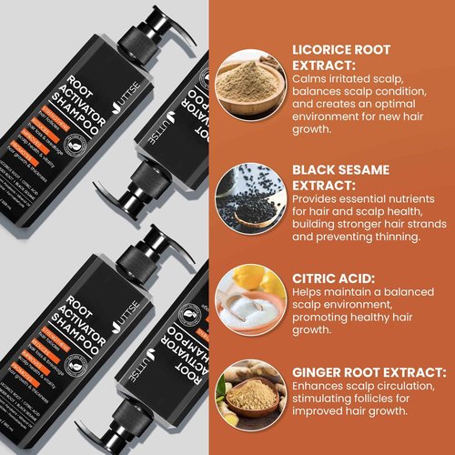 Root Activator Shampoo for Men: Hair Growth Shampoo for Hair Loss and Thinning Hair - 10.1 fl oz / 300 mL
