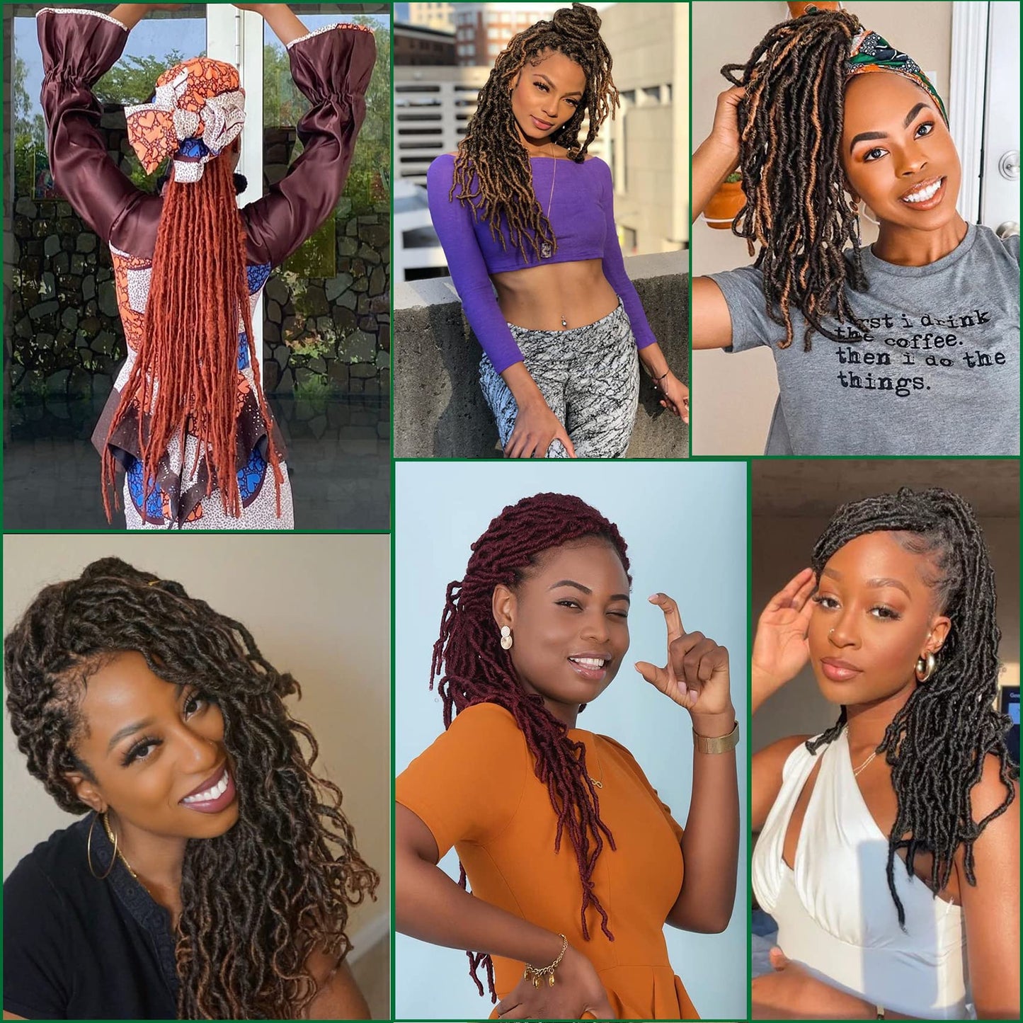 Paraglame Ginger Soft Locs Crochet Hair 14 Inch 8 Packs Faux Locs Crochet Braids Pre-looped Synthetic Goddess Locs 350# Color Curly Wavy Crochet Braids Hair Extension For Black Women (8Packs, 350#)