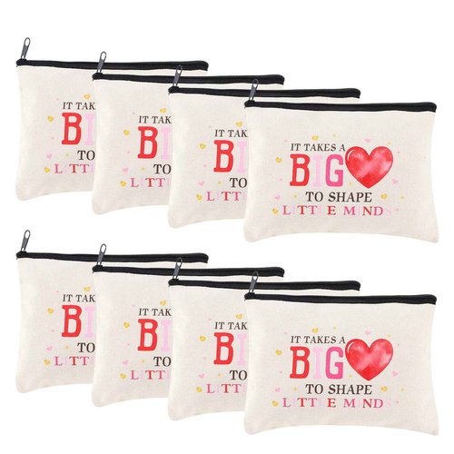 8 Pcs Valentines Teacher Appreciation Gifts - Cute Makeup Bag Gift Ideas for Teacher