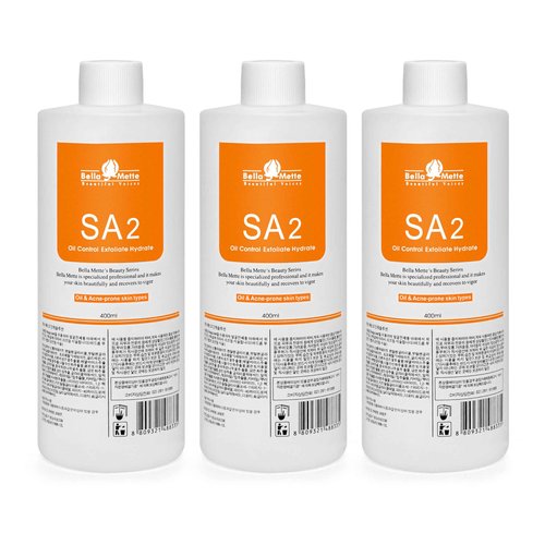 AS1 SA2 AO3 Aqua Peeling Solution Skin Care Aquapeel Serum for Hydro Facial Dermabrasion Machine Cleansing and Moisturizing 400ml/14.1Fl.oz Set of 3 Bottles SA2 Elitzia ETSA02