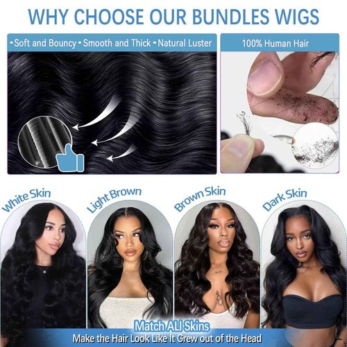 12A Human Hair Bundles 26 Inch Body Wave Bundles Human Hair 100% Unprocessed Brazilian Virgin Weave 1 Bundle for Women Natural Black Real Body Wavy Human Hair Extensions