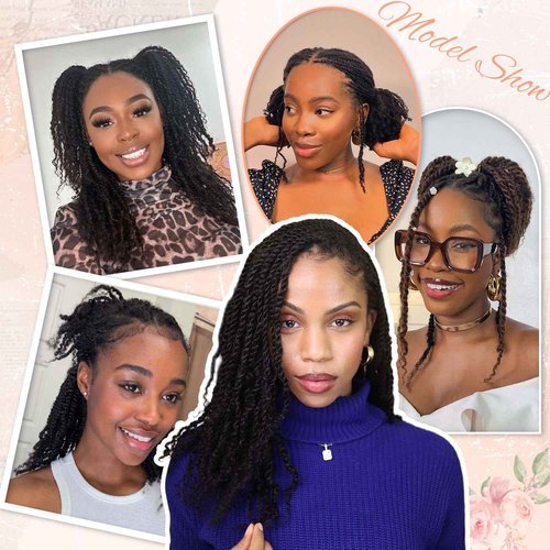 Afro Kinkys Bulk Human Hair -16 Inch 50g 4c Kinky Curly Bundles Human Braiding Hair For Mini Twist/Dreadlocks Extensions/Braids/Locs (1B, 16 Inch(Pack of 1))