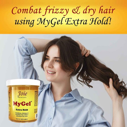 Joie Naturals MyGel Extra Hold - Hair Gel for Men & Women - Styling Gel for Curly Hair (16 Ounces)