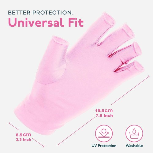 SUNUV UV Nail Lamp, UV Gloves for Gel Manicures with UV Protection, Quick-Drying UV Light for Nails with Adjustable Settings SUNone
