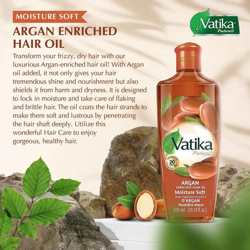 Vatika Naturals Argan Shampoo & Conditioner Combo – Deeply Nourishing Haircare Duo, Repairs Dry & Damaged Hair, Tames Frizz, Restores Shine & Softness, Suitable for All Hair Types